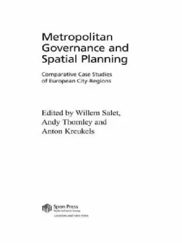 Cover of Metropolitan Governance and Spatial Planning