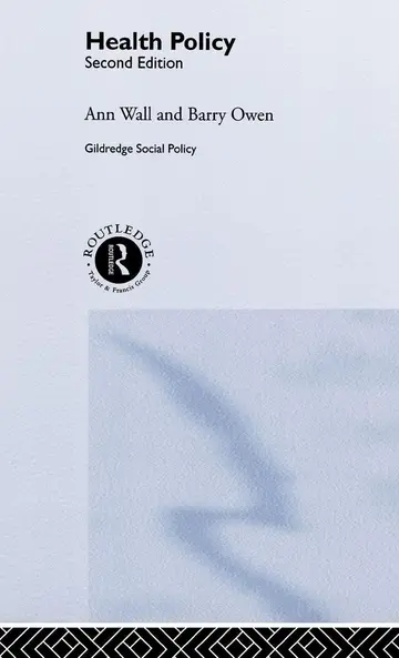 Cover of Health Policy