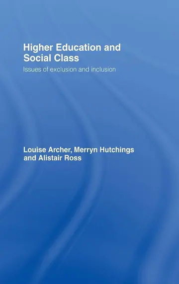 Cover of Higher Education and Social Class