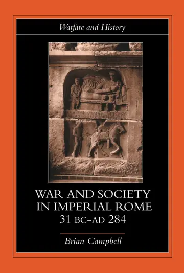 Cover of War and Society in Imperial Rome, 31 Bc-Ad 284