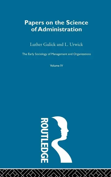 Cover of Papers on the Science of Administration
