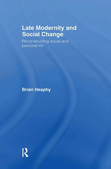 Cover of Late Modernity and Social Change