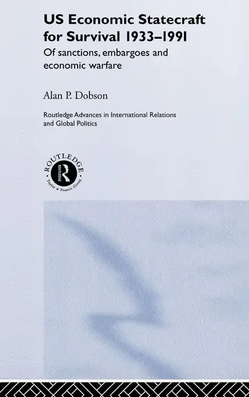 Cover of Us Economic Statecraft for Survival, 1933-1991