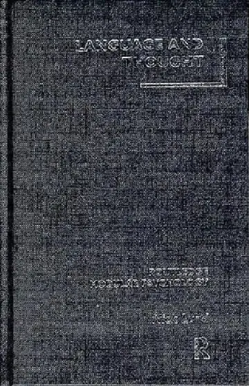 Cover of Language and Thought