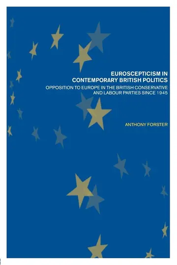 Cover of Euroscepticism in Contemporary British Politics