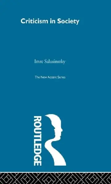 Cover of Criticism in Society