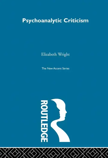 Cover of Psychoanalytic Criticism