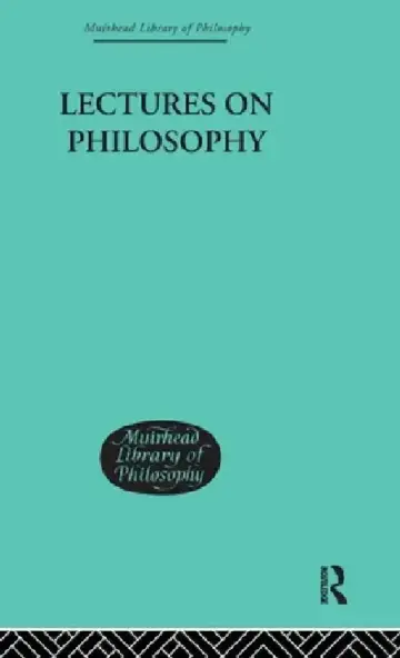 Cover of Lectures on Philosophy