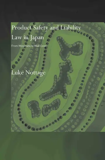 Cover of Product Safety and Liability Law in Japan