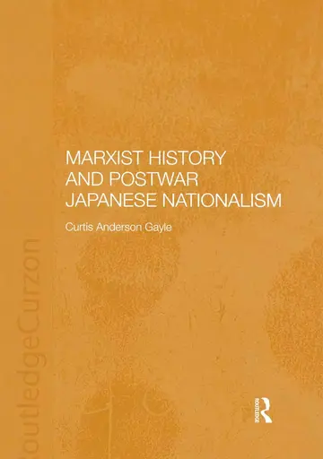 Cover of Marxist History and Postwar Japanese Nationalism