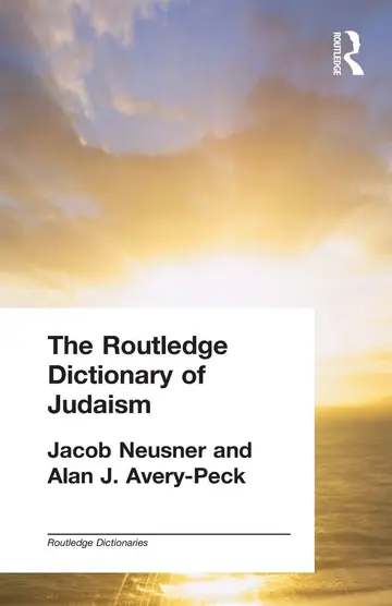 Cover of The Routledge Dictionary of Judaism