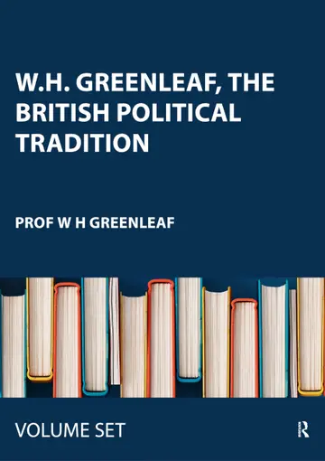 Cover of W.H. Greenleaf, the British Political Tradition