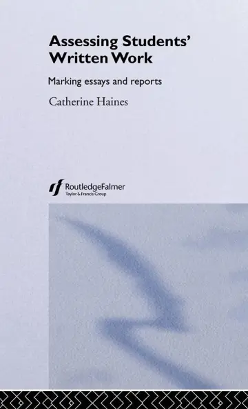 Cover of Assessing Students' Written Work
