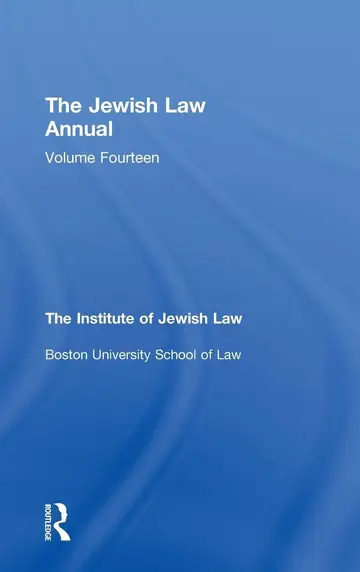 Cover of The Jewish Law Annual