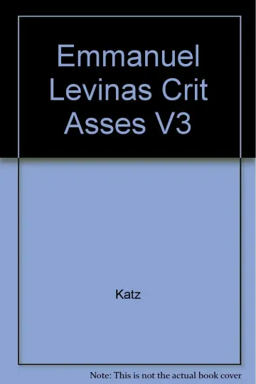 Cover of Emmanuel Levinas Crit Asses V3