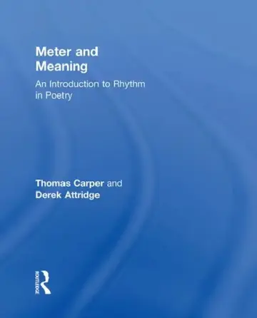Cover of Meter and Meaning