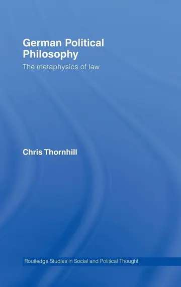 Cover of German Political Philosophy