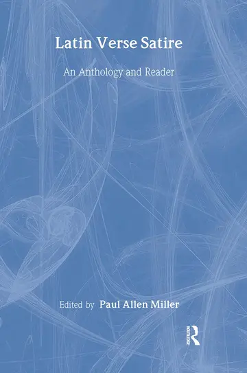 Cover of Latin Verse Satire