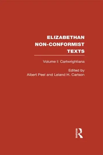Cover of Elizabethan Non-Conformist Texts