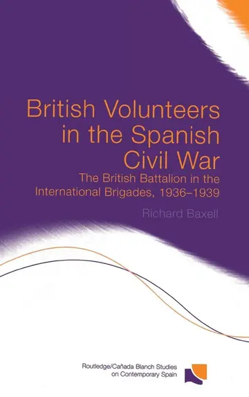 Cover of British Volunteers in the Spanish Civil War
