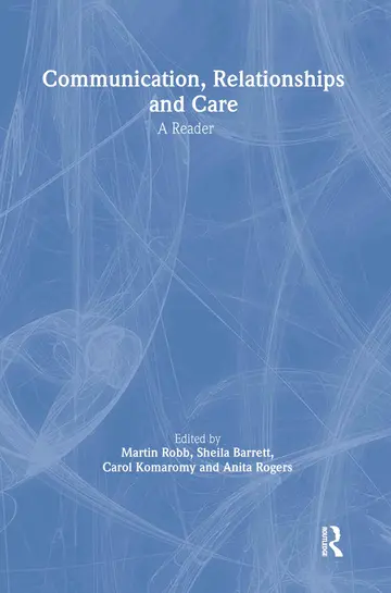 Cover of Communication, Relationships and Care