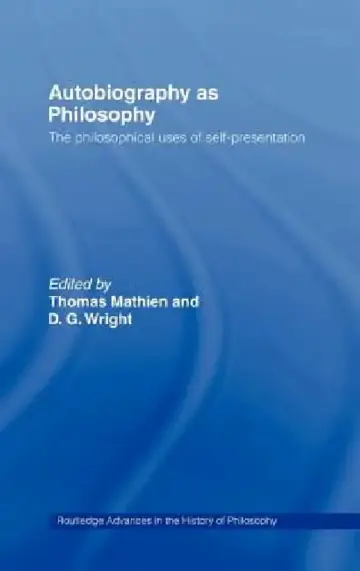 Cover of Autobiography as Philosophy