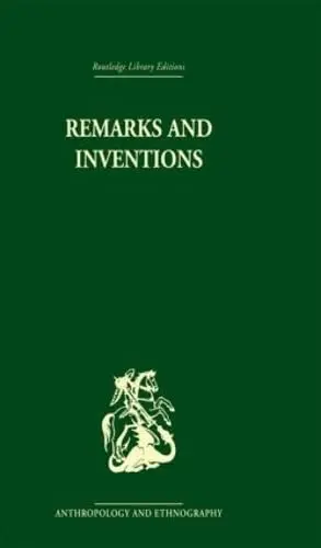 Cover of Remarks and Inventions