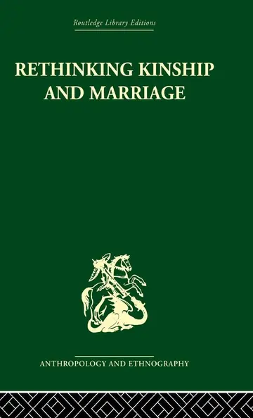 Cover of Rethinking Marriage and Kinship