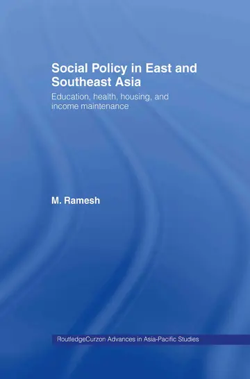 Cover of Social Policy in East and Southeast Asia