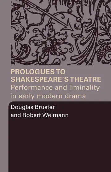 Cover of Prologues to Shakespeare's Theatre