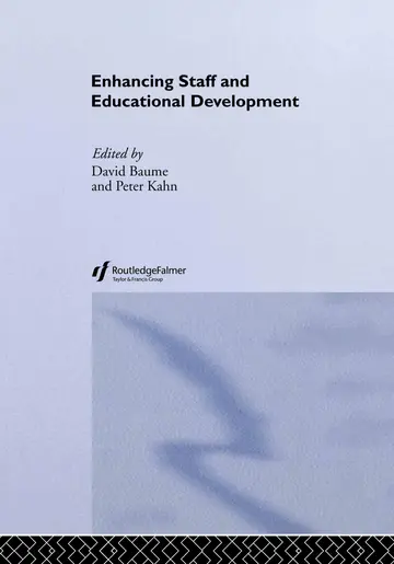 Cover of Enhancing Staff and Educational Development