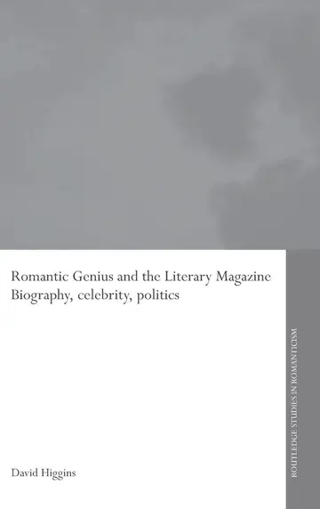 Cover of Romantic Genius and the Literary Magazine