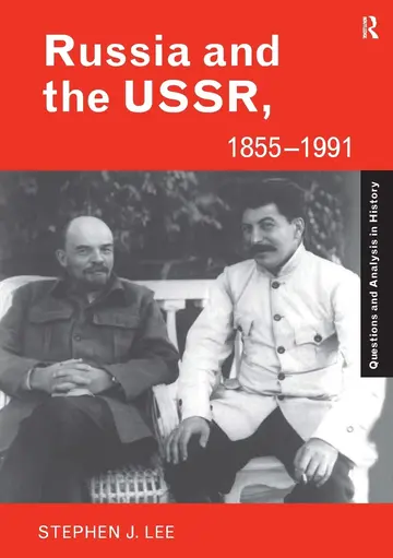 Cover of Russia and the USSR, 1855–1991