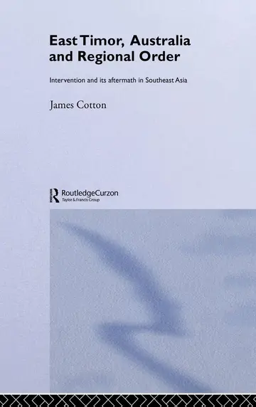 Cover of East Timor, Australia and Regional Order