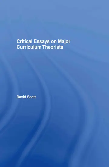 Cover of Critical Essays on Major Curriculum Theorists
