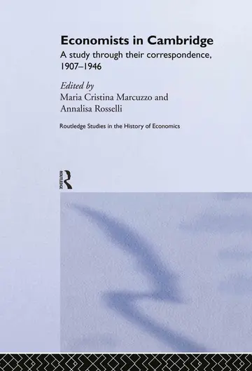 Cover of Economists in Cambridge a Study Through Their Correspondence 1907 1946 (hb 2005)