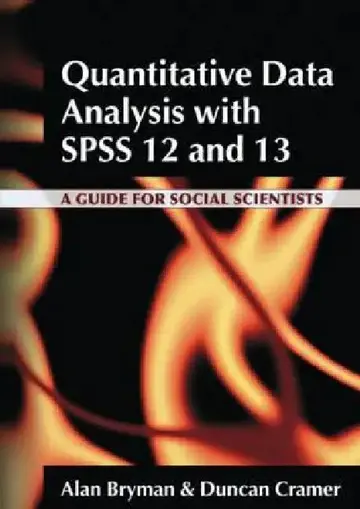Cover of Quantitative Data Analysis with SPSS 12 and 13