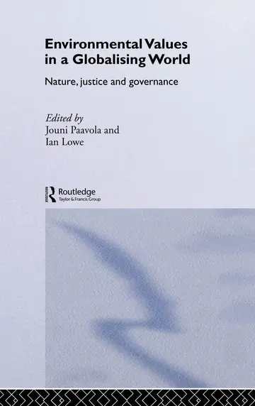 Cover of Environmental Values in A Globalizing World