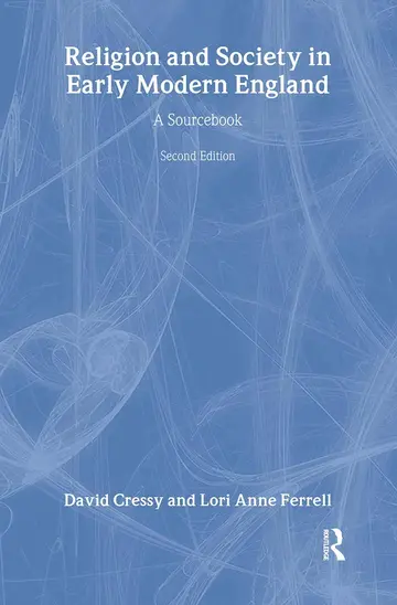 Cover of Religion & Society in Early Modern England