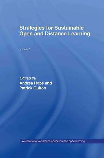 Cover of Strategies for Sustainable Open and Distance Learning