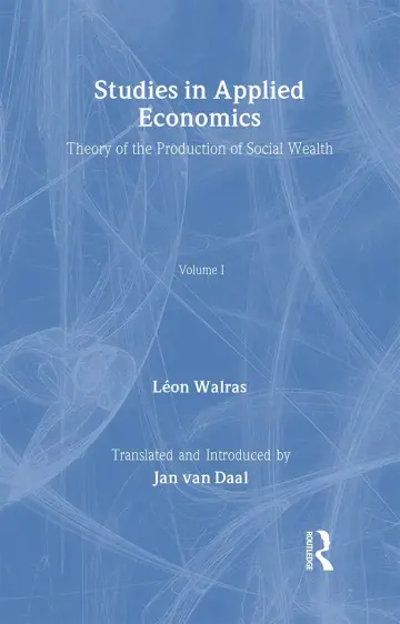 Cover of Studies in Applied Economics