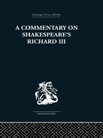 Cover of Commentary on Shakespeare's Richard III