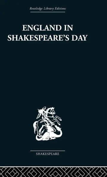 Cover of England in Shakespeare's Day
