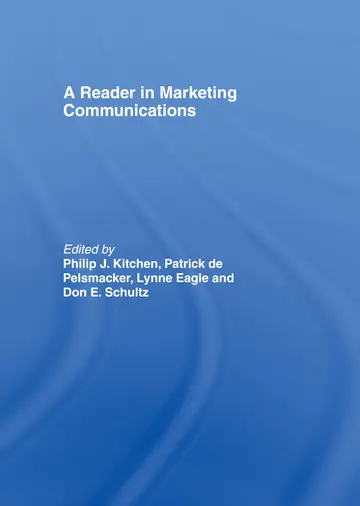Cover of A Reader in Marketing Communications