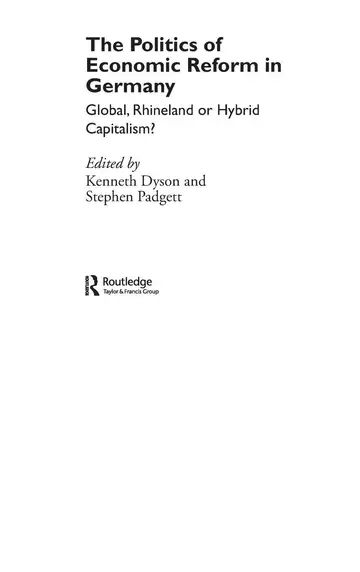 Cover of The Politics of Economic Reform in Germany