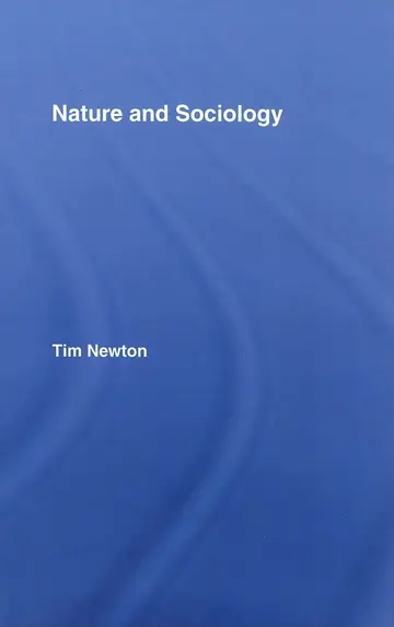 Cover of Nature and Sociology