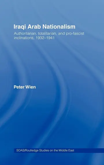 Cover of Iraqi Arab Nationalism