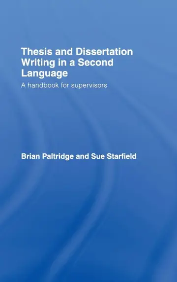 Cover of Thesis and Dissertation Writing in a Second Language