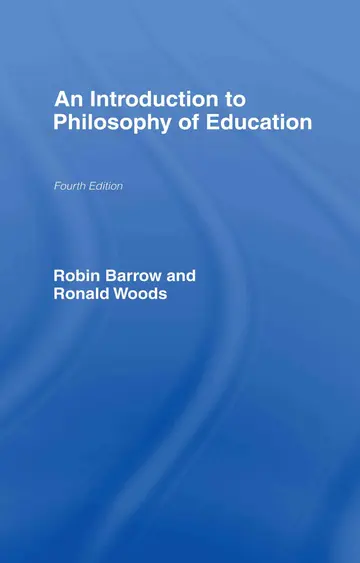 Cover of An Introduction to Philosophy of Education