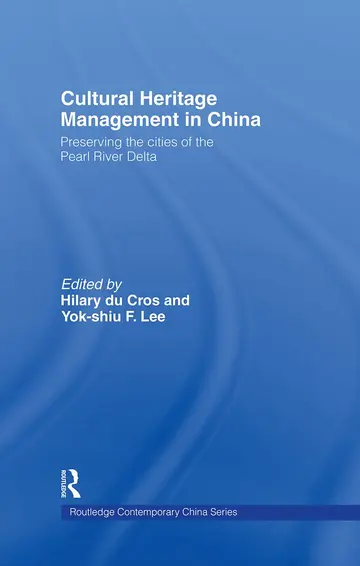 Cover of Cultural Heritage Management in China